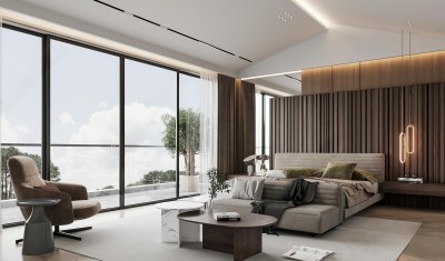 现代卧室3D模型下载